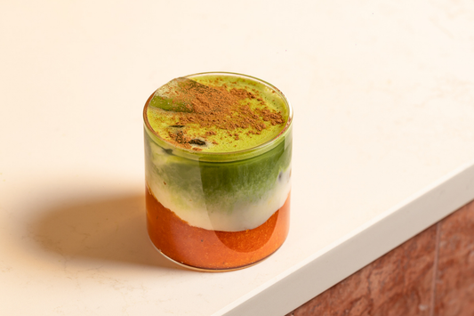 Persimmon Cinnamon Matcha Latte